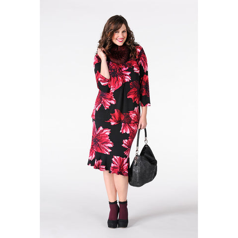 Yoek Shirt Flare Loops Dahlia