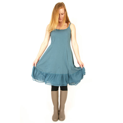 Rimini  Organic Cotton Dress with Chiffon Hem