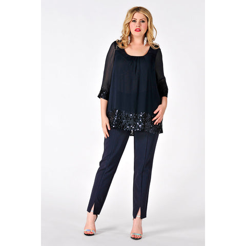 Yoek Black Label Tunic Beaded