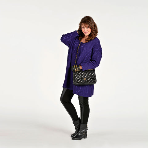 Yoek Pullover Wide Neck Cable