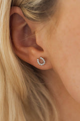Luxe Horseshoe Earrings: Yellow Gold