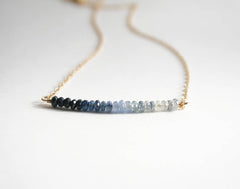 Sapphire Ombre Necklace | Blue Necklace
