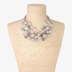 Chunky Pastel Pearl Necklace | Handmade Statement Jewelry