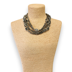 Silver Beaded Pearl Necklace | Handmade Statement Jewelry