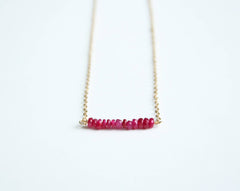 Ruby Necklace | Birthstone Necklace