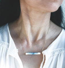 Blue Opal Ombre Necklace | Beach Necklace