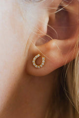 Luxe Horseshoe Earrings: Yellow Gold
