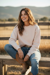 Lucky in Love Horseshoe Sweatshirt: XXL