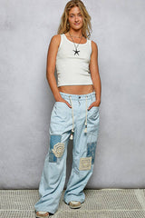 Sleeveless Round Neck Solid Pattern Rib Knit Top: OFF WHITE / Os