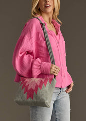 Slate & Pink Aztec Crossbody