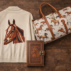 Equine Embrace Jacquard Sweater: Large
