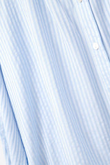 Balloon-Sleeve Striped Blouse in baby Blue: BLUE / ONE