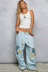 Sleeveless Round Neck Solid Pattern Rib Knit Top: OFF WHITE / Os
