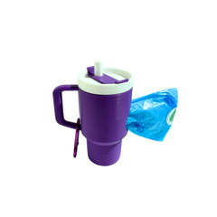 Tumbler Dog Waste Bag Holder: Hot Pink