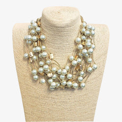 Coastal Chunky Pearl Necklace | Handmade Statement Jewelry