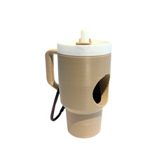 Tumbler Dog Waste Bag Holder: Brown