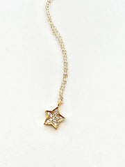 Sparkling Star Necklace | Minimalist Necklace