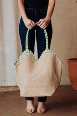 Green & Multicolored Floral Tote