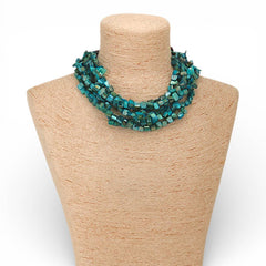 Chunky Turquoise Beaded Collar | Summer Statement Jewelry
