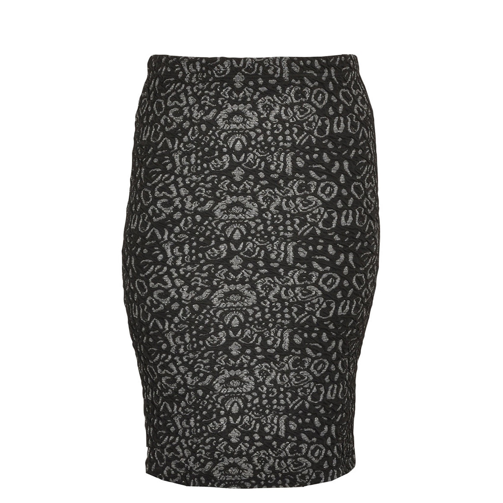 Yoek Skirt Tight Leopard Jaquard | Eurostyle